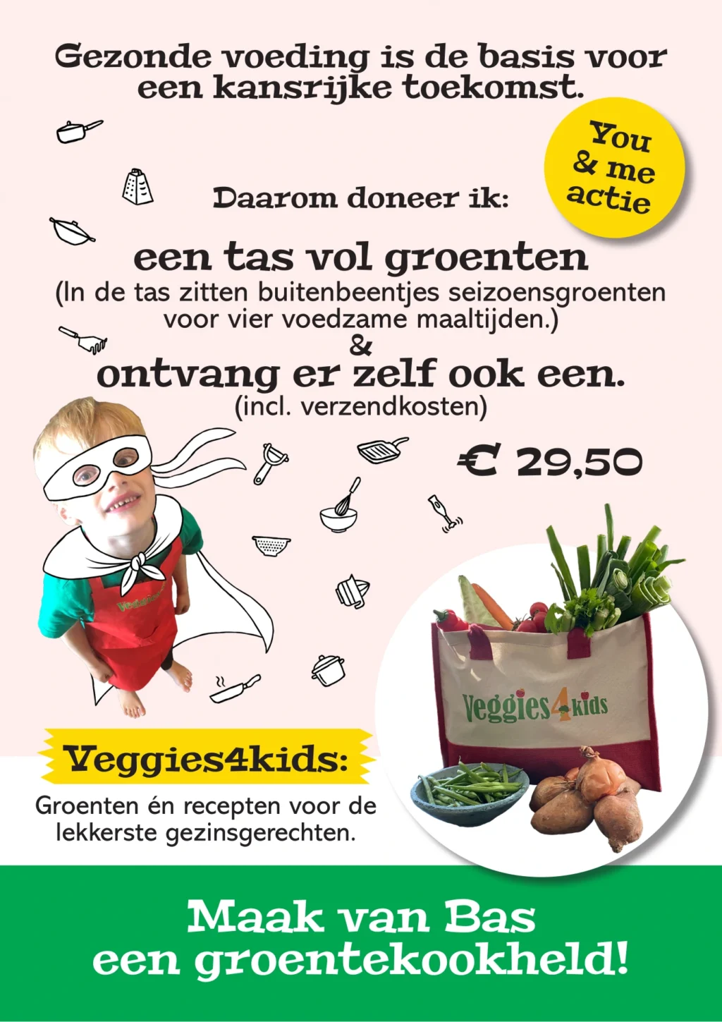 Doneer en ontvang een groentetas – you & me actie